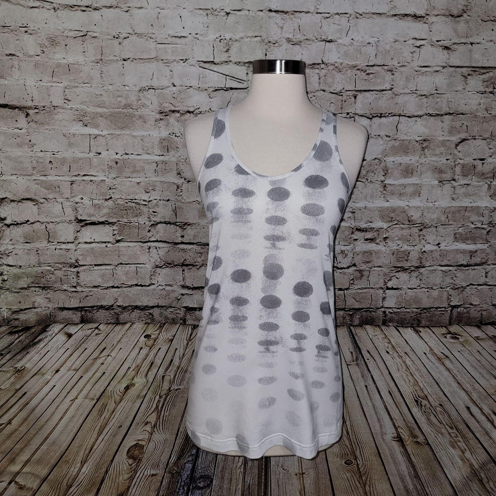 Lululemon Athletica Cool Racerback Tank Seaside Dot White/Fossil